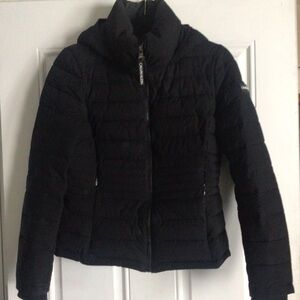🚚 Calvin Klein Puffer Jacket. Black. Sz. Small. Short. Zipper. Hooded.